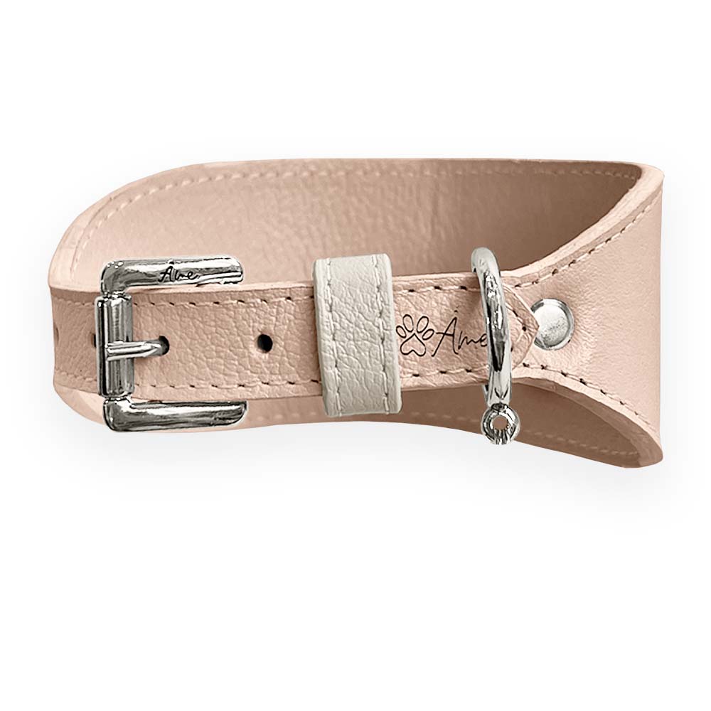 Coleira de Couro para Galgo com Design Anatômico