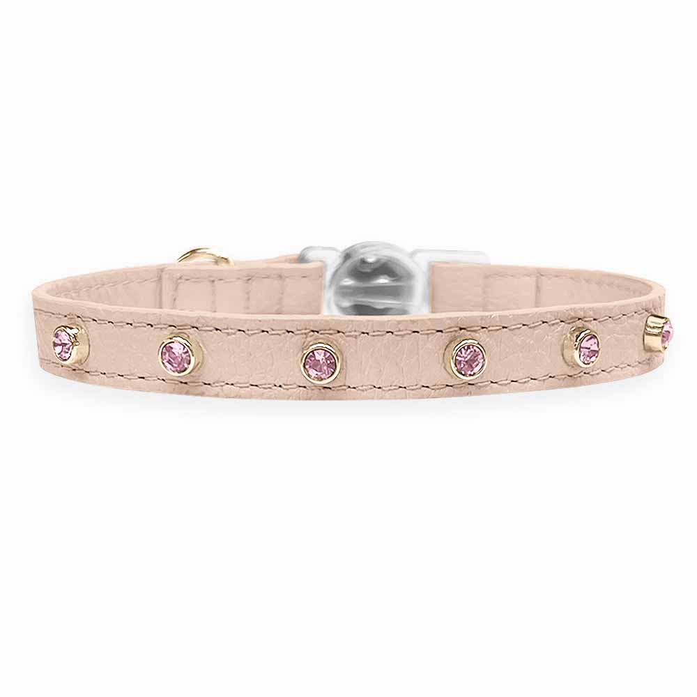 Coleira para Gato em Couro com Strass | Alice