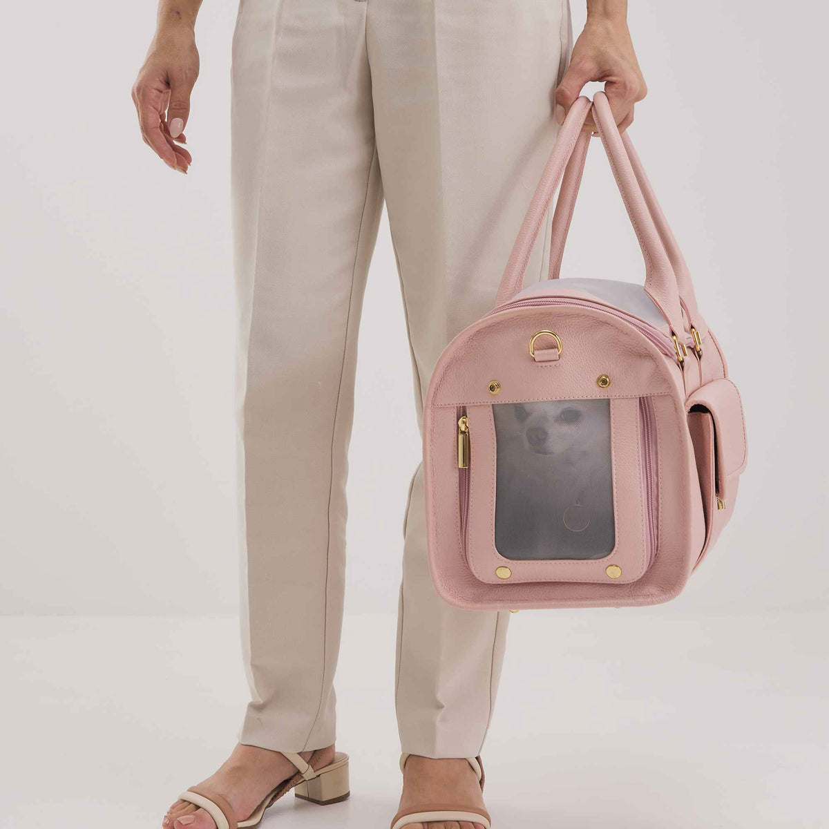 Bolsa de Transporte Pet em Couro | Ollie