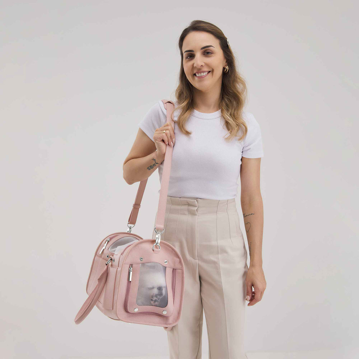 Bolsa de Transporte Pet em Couro | Ollie