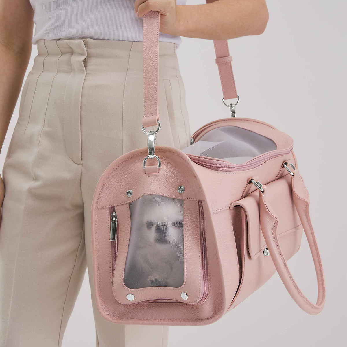 Bolsa de Transporte Pet em Couro | Ollie