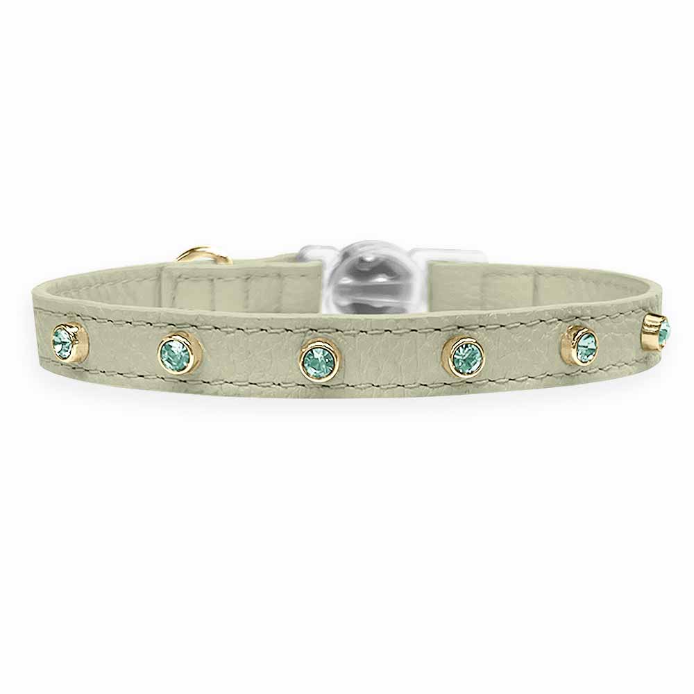 Coleira para Gato em Couro com Strass | Alice