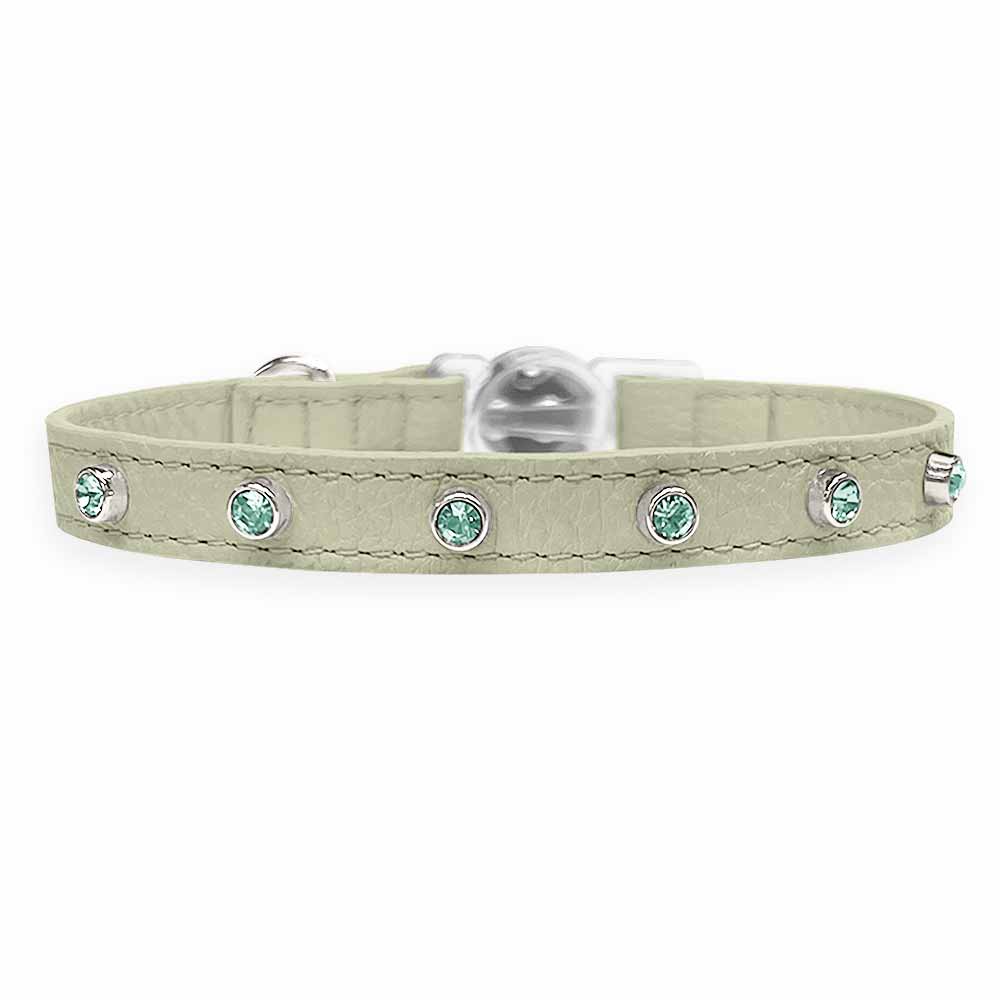 Coleira para Gato em Couro com Strass | Alice