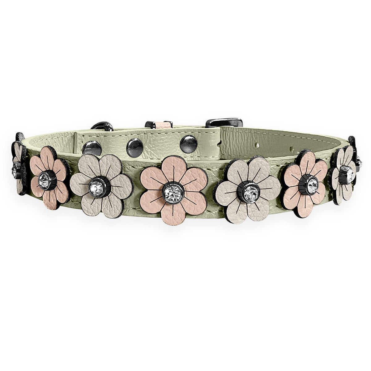 Coleira Personalizada para Cachorro com Flores | Prímula